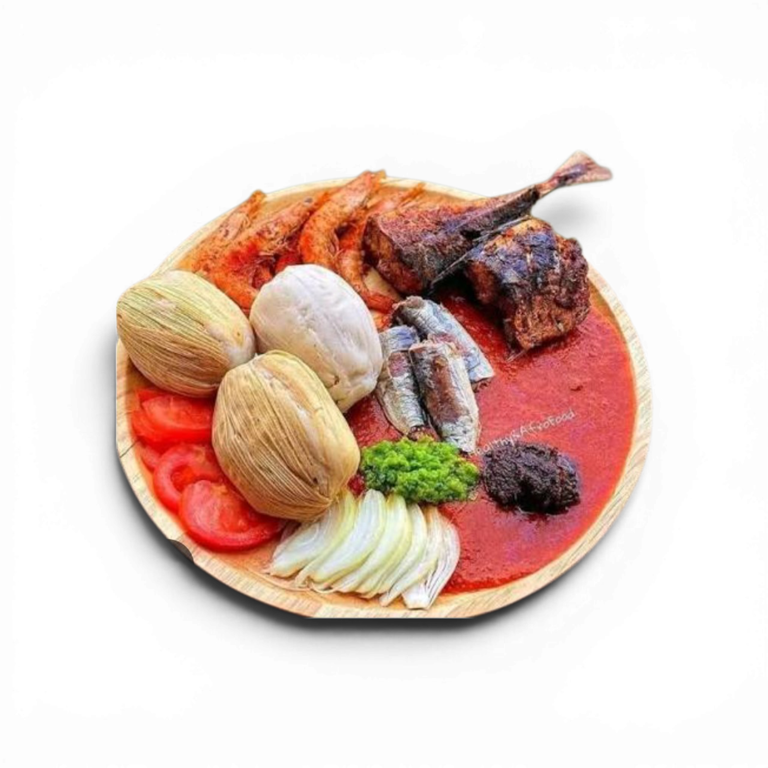 Donkounou ( kom) au poisson fris