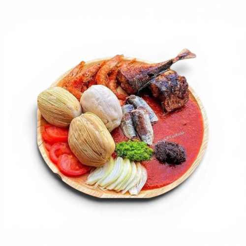Donkounou ( kom) au poisson fris